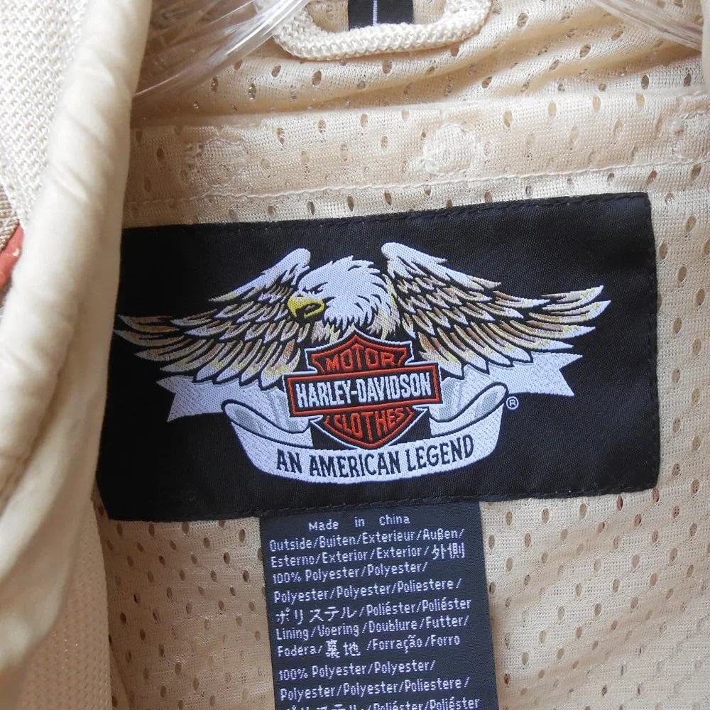 Harley-Davidson Cream and Tan Riding Jacket - Picture 3 of 16